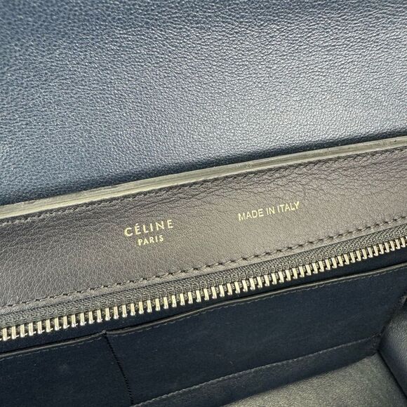 Celine Colorblock Leather Suede Medium Trapeze Shoulder Bag - Picture 11 of 14